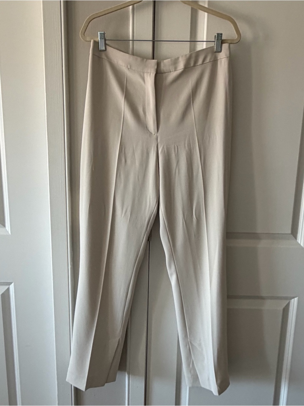 Size 12 H&M High-Rise Tailored Cream Dress Pants (only worn 2 times)